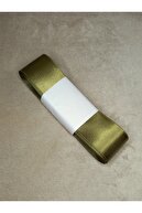 روبان ساتن سبز خاکی 4 سانتی متری 10 متری یک توپی ساتن ساتن روبان روبان 4 سانتی متری ساتن-thumb