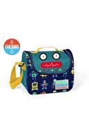 Navy blue Robot Pattern
