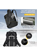 کوله پشتی مسافرتی ، کیسه مسافرتی کیسه چمدان مصوب ، کیف نوت بوک 15.6 اینچی ، خاکستری-thumb