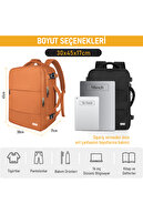 کیف مسافرتی، کیف لپ تاپ، چمدان دستی سبک وزن، کوله پشتی نارنجی-thumb