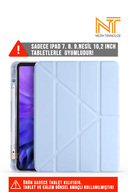 IPAD سازگار 10.2 (7. 8.nesil) 2020/2021 PEN سازنده قسمت CASE SMART FOTSABLE با حالت خواب-thumb
