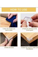 لبه چسب شفاف و گوشه محافظ - محافظت از گوشه لبه کودکان 16 قطعه-thumb