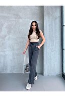 شلوار ورزشی 2 تکه زنانه گشاد فصلی مشکی آنتراسیت-thumb