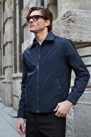 کت ژاکت آبی دریایی فصلی ضد آب مردان-thumb