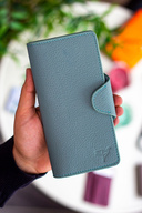 مارتا چرم Unisex Mint Green Portfolio Wallet-thumb