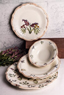 وحشی - لبه های مجموعه شام ​​چینی 24 قطعه برای 6 نفر صفحه پرنعمت پرنعمت مدل پرسلن-thumb