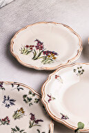 وحشی - لبه های مجموعه شام ​​چینی 24 قطعه برای 6 نفر صفحه پرنعمت پرنعمت مدل پرسلن-thumb