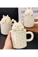 فنجان سرامیکی شکل گربه با پوشش-thumb