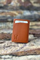 کیف پول نارنجی چرم اصل - جای کارت مکانیزم محافظت شده RFID | کیف پول شیک با جعبه کادو | پسکول-thumb
