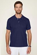 پارچه باریک باریک و باریک پارچه ای نرم و نرم پارچه ای نرم و خنک پارچه تختخواب مسطح آبی یقه آبی چوگان t -شرت-thumb