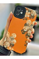 قاب سیلیکونی انعطاف پذیر با آبکاری سازگار با طرح نارنجی برای آیفون 11-thumb
