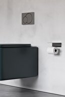 آویز کاغذ توالت استیل ضد زنگ - آویز کاغذ توالت فرنگی با قفسه و خود چسب-thumb