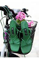 Ayakkabı Podyumum "ceyli" Yeşil Topuklu Ayakkabı