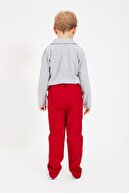 TRENDYOLKIDS Kırmızı Beli Lastikli Erkek Çocuk Dokuma Pantolon TKDAW22PL0250