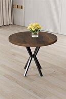 Table Baroque Wood Pattern Feet Black