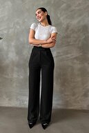 شلوار سیاه و سفید Lycra Calcaroing Palazzo MG2291-thumb