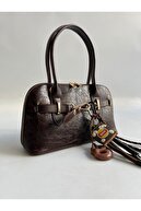 کیف دستی و شانه زنانه مدل کارلوس قهوه ای تلخ (چشمک شامل نمی شود)-thumb
