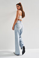 جین برفی زنانه رنگ Doris T5-4S5-27 راست فیت قلب و طرح سنگ براق جین جین-thumb