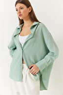 زن کم شانه O Orsaیز Basic Bürümcük پیراهن 60392 60271069-thumb