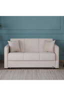 مبل آدونیس با تخت دونفره و جعبه ذخیره سازی 140 کرم-thumb