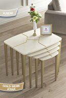 Coffee Tables Cream Legs Gold