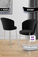 Black Chair Chrome Plated Leg