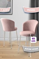 Pink Chair Chrome Plated Leg