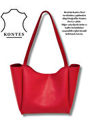 کیف دستی و شانه ای زنانه قرمز خرید با زیپ و بسته شدن محکم-thumb