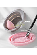 دستگاه تمیز کردن برس آرایش سیلیکونی ، تاشو ، برس و تمیز کردن اسفنج-thumb