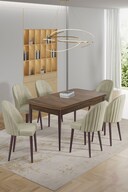 Table Baroque Wooden Pattern Chair Cream