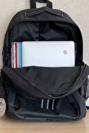 کوله پشتی سیاه Unisex کیف بزرگ مدرسه حمل و نقل آبی کیسه محافظ ورزشی 45x30x15cm 24lt-thumb