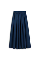 دامن بلند چین دار آبی سرمه ای-thumb