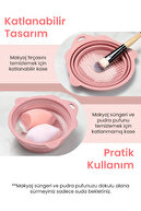 دستگاه تمیز کردن برس آرایش سیلیکونی ، تاشو ، برس و تمیز کردن اسفنج-thumb