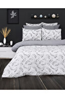 ست روتختی تک نفره رانفورس با ملحفه کش دار و طرح پر-thumb