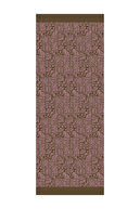 شال دو رو طرح حنا خاکی تیره-رز تیره-thumb