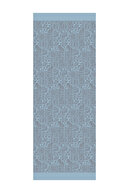 شال دو رو طرح حنا خاکستری تیره آبی روشن-thumb