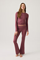 X Melodi Claret Red Aleve Long Blouse کوتاه مدت مناسب