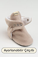 روکش پنبه ارگانیک ، کفش اول کودک ، کودک بدون لغزش ، دمپایی کودک ، چکمه های بژ-thumb