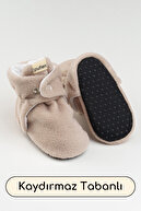 روکش پنبه ارگانیک ، کفش اول کودک ، کودک بدون لغزش ، دمپایی کودک ، چکمه های بژ-thumb