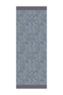 شال دو رو طرح حنا خاکستری تیره آبی روشن-thumb