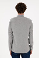 پیراهن اصلی آستین بلند خاکستری مرد 50296757-VR001-thumb