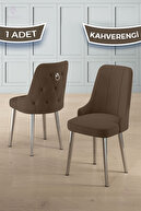 Chair Brown Leg Chrome