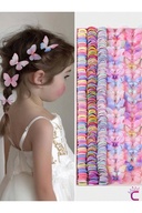 جعبه کادویی 260 عددی ست گیره موی دخترانه هدیه تولد پروانه لاستیکی گیره موی کودک-thumb