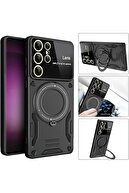 سامسونگ Galaxy S25 Ultra Case Case Magsafe Stand Lens Protection Protection Cover Tank Cover-thumb