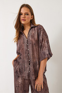 زن V -Neck Low شانه ساتن Impirme پیراهن 60442 60271066-thumb