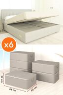 6 عدد کیسه ذخیره سازی بازالت آنتراسیت بزرگ 64 x 45 x 22 سانتی متر-thumb