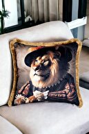 lion with copper fringes