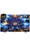 75T7B 75 "190 صفحه نمایش ماهواره ای 4K Ultra HD Smart Google Qled Pro TV-thumb