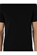 مشکی 100% پنبه اسلیم فیت یقه گرد پایه تیشرت 50306980-VR046-thumb