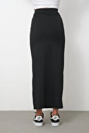 دامن مدادی بلند پارچه مشکی عثمانی-thumb